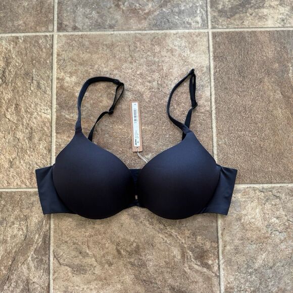 Skims Ultimate Push-up Plunge Bra Onyx Size 36C - Picture 1 of 9